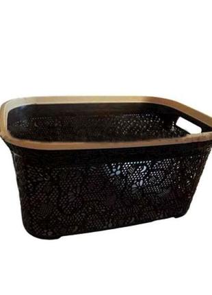 Кошик для білизни 40л rattan з рамою тм консенсус