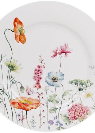 Тарелки обеденные flower garden ø27см, набор 6 фарфоровых тарелок