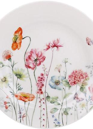 Тарелки обеденные flower garden ø19см, набор 6 фарфоровых тарелок
