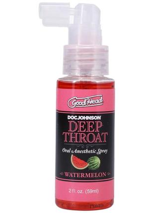 Спрей для минета doc johnson goodhead deepthroat spray – watermelon 59 мл для глубокого минета