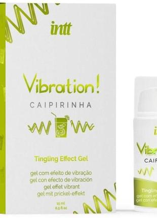 Жидкий вибратор intt vibration caipirinha  (15 мл), густой гель, очень вкусный, действует до 30 мин