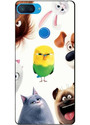 Силиконовый бампер чехол для xiaomi mi 8 lite с рисунком тайная жизнь домашних животных