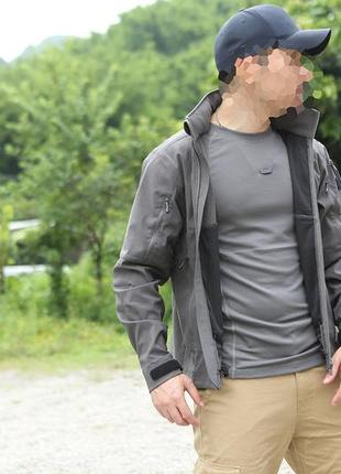 Куртка вітровка вітрозахисна blue label fog windproof soft-shell emerson сіра s5 фото
