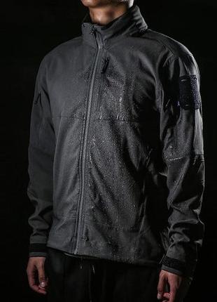 Куртка вітровка вітрозахисна blue label fog windproof soft-shell emerson сіра s9 фото