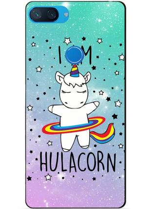 Силиконовый бампер чехол для xiaomi mi 8 lite с рисунком единорог