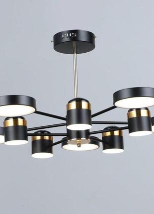 Люстра світлодіодна акрилова sirius b yh1102/5+5 bk+fgd