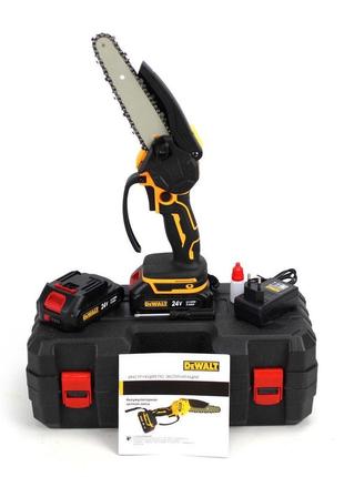 Аккумуляторная минипила dewalt dcm155n цепная 24v, 5 аh, шина 15 см