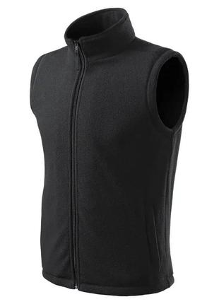 Флисовый унисекс жилет rimeck, темно-серый ebony gray, размер xs