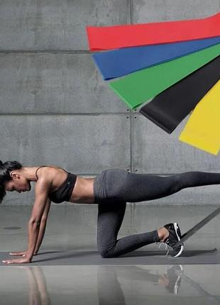 Фитнес петли резинки еспандер, фитнес резинки 5 в 1, фитнес резинки 5 штук, фитнес...