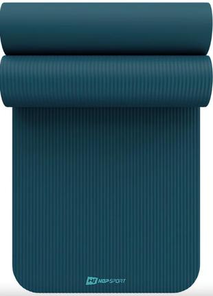 Коврик для йоги hop-sport hs-nb015gm nbr 1,5см темный морской
