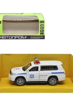 Машинка "автопром: пікап police", білий