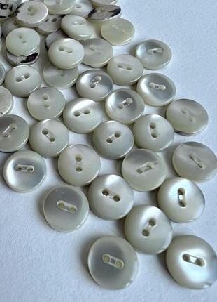 Ґудзик сорочковий класичний гладкий хакі 2отв 10мм ракуш