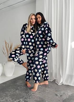 Пижама женская двусторонняя махра 42-44 46-48 50-52 54-56