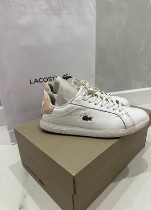 Белые кеды lacoste1 фото