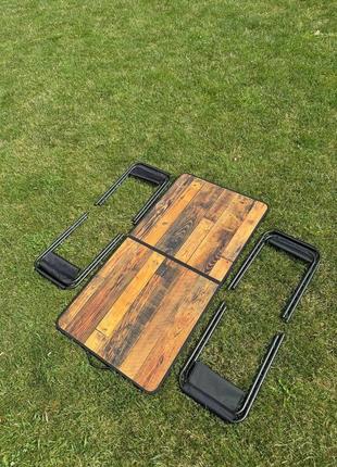 Стол чемодан + 4 стула. 120см. раскладной столик для пикника и отдыха...