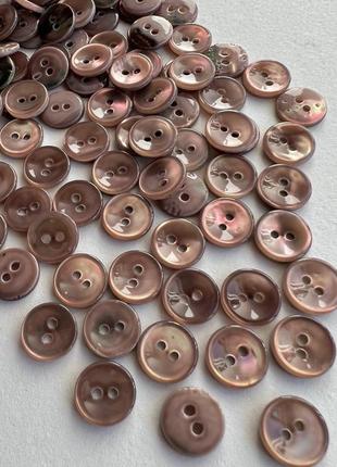 Пуговица 8/169 рубашечна глянцевая изогнутая 2отв розовая 10мм ракуш