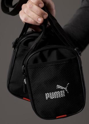 Мессенджер пума puma барсетка сумка брендовая барсетка барсетка кожаная барсетка на плечо лого мікс