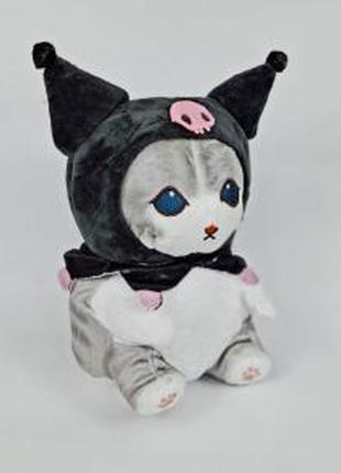 М'яка іграшка  котик в костюмі куромі 25 см