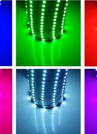 Комплект светодиодная rgb led лента 5 м 5050 с блоком и пультом управления / многоцветная лента6 фото