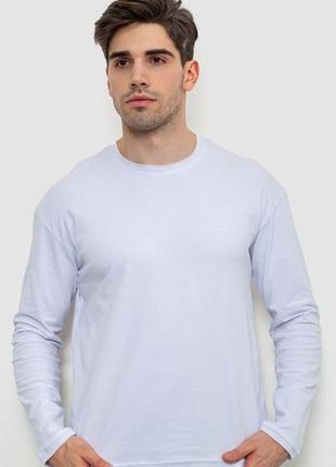 Лонгслив мужской однотонный, цвет белый, размер xxl-xxxl fa_010133