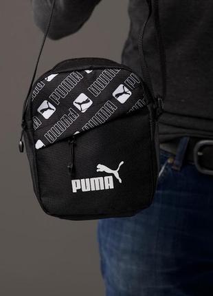 Мессенджер пума puma барсетка сумка брендовая барсетка барсетка кожаная барсетка на плечо лого мікс