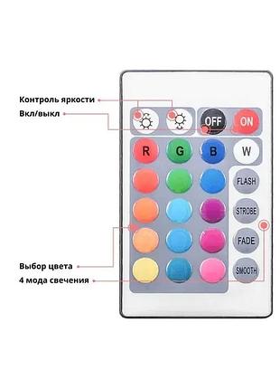 Світлодіодна стрічка багатобарвна rgb 5 м led c пультом,led-стрічка,гнучка світлодіодна смуга2 фото