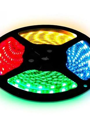 Комплект светодиодная rgb led лента 5 м 5050 с блоком и пультом управления / многоцветная лента6 фото