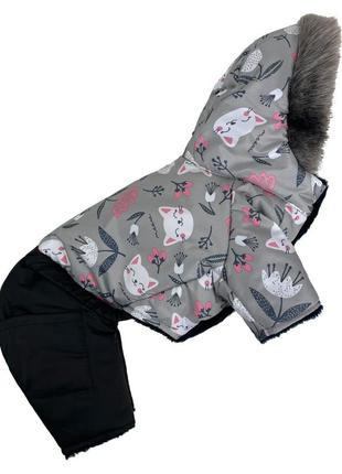 Зимовий комбінезон на хутрі котики am-24