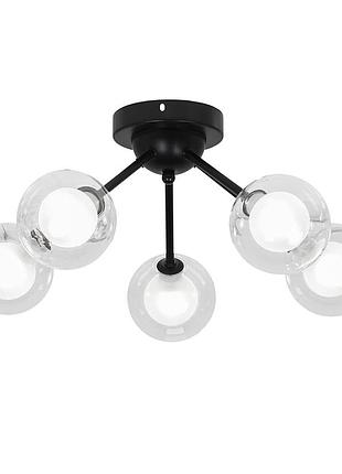 Люстра современная припотолочная 761x1005f-5 bk+clwh (120)