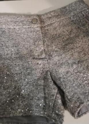 Шорты теплые с люрексом