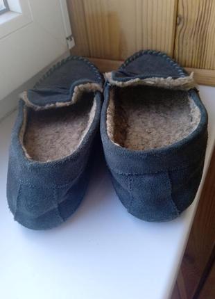 Тапки на меху с натуральной замши