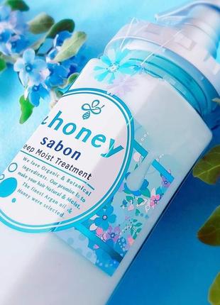 Органическая маска для сухих и ломких волос &honey pixie sabon moist silky treatment, япония