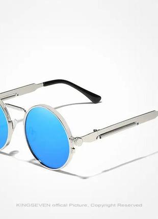 Поляризаційні сонцезахисні окуляри для чоловіків і жінок kingseven n7579 silver blue код/артикул 1843 фото