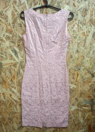 Женское платье defile lux нарядное платье футляр размер 36/s розовое2 фото