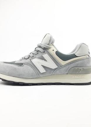 New balance 574 сірі з білим