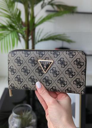 Женский кошелек guess большой в серебре гесс люкс качество