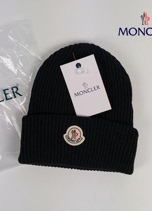 Зимова шапка moncler  чорна