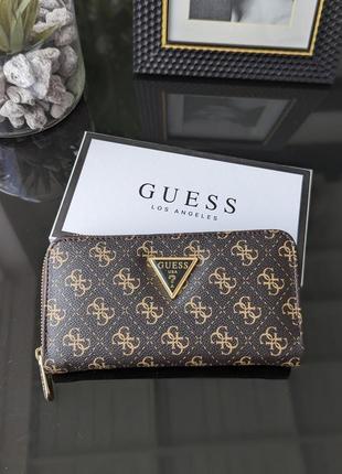 Женский кошелек guess большой коричневый гесс люкс качество