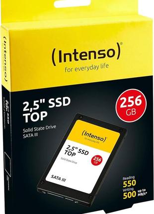 Внутренний жесткий диск intenso internal 2.5 inch ssd sata iii top, 256 gb, 520 mb/s, black