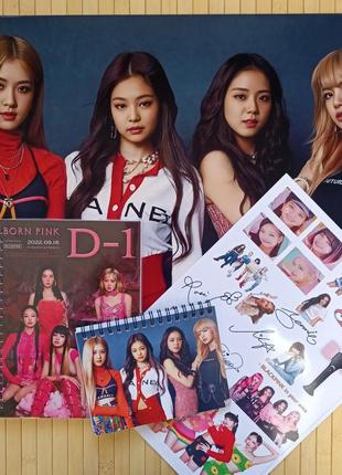 Black pink постер + стикерпак + блокнот + скетчбук