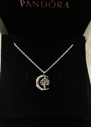 Pandora подвеска месяц и дерево жизни4 фото