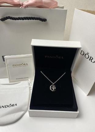 Pandora подвеска месяц и дерево жизни