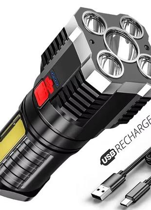 Фонарик 5led с боковым светом