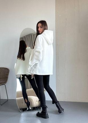 Худи стильный на флисе принт стихотворения любите украину