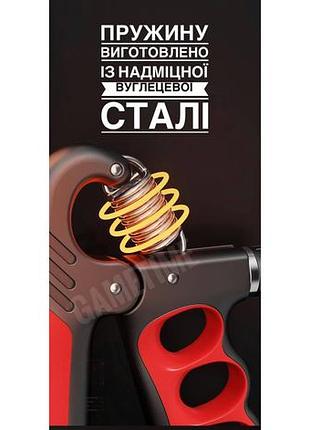 Кистевой эспандер с электронным счетчиком: стань сильнее - 5-100 кг! черный цвет