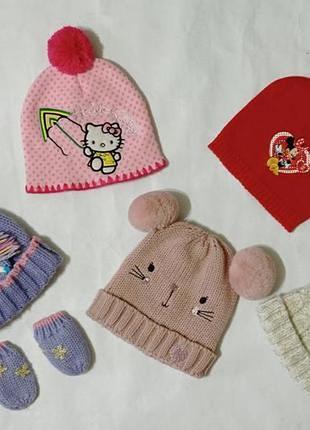 Шапочка з міні 9-12 набірчик із поні next 3-6 шапка мордочка 6-12 шапка hello kitty на 6-12