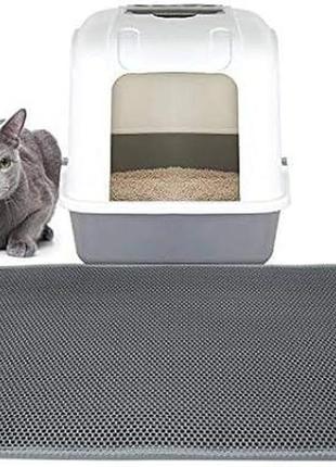 Килимок для котячого туалету asobeage, водонепроникний двошаровий дизайн, стільниковий килимок (l/s)38х61 см5 фото