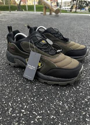 Осінні термо кросівки sen dini, хакі (gore-tex)