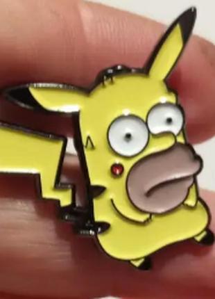 Брошь брошка значок пин симпсон гомер металл эмаль simpson gomer покемон