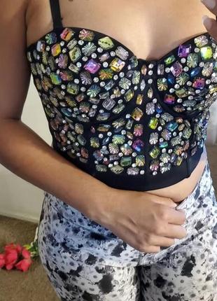 Корсет камней стразы новый вечерний